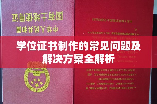 安多学位证书制作的常见问题及解决方案全解析